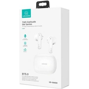 Kup Slušátka TWS USAMS SM série Bluetooth 5.0 bílá/white BHUSM01 - USA673WHT - {ean13} - Sklep Home Screen