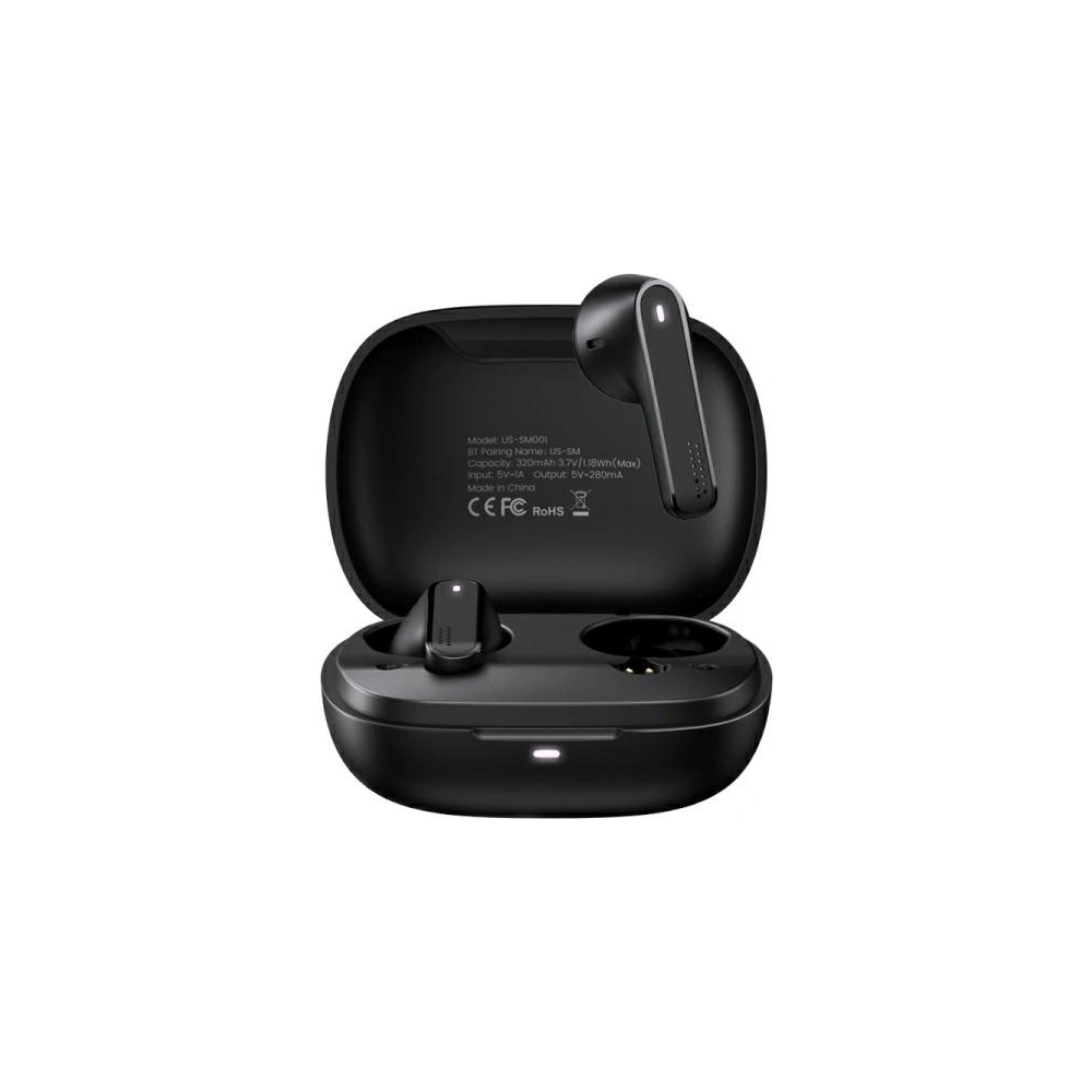Słuchawki TWS USAMS SM series Bluetooth 5.0 czarny/black BHUSM02