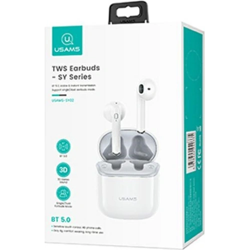 Kup TWS-Kopfhörer USAMS SY02 Serie Bluetooth 5.0 SY weiß/white BHUSY01 - USA675WHT - {ean13} - Sklep Home Screen