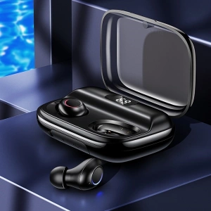 Buy USAMS Earphones Bluetooth 5.0 TWS YJ series black BHUYJ01 - USA679BLK - {ean13} - Home Screen Store Europe