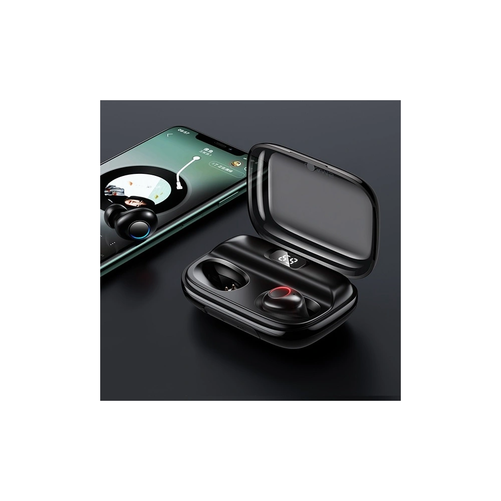 Słuchawki TWS USAMS YJ series Bluetooth 5.0 czarny/black BHUYJ01