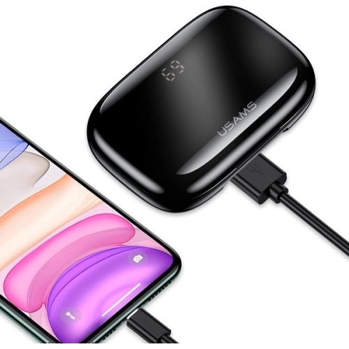 Kup Słuchawki TWS USAMS YJ series Bluetooth 5.0 czarny/black BHUYJ01 - USA679BLK - {ean13} - Sklep Home Screen