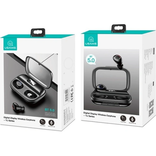 Kup Słuchawki TWS USAMS YJ series Bluetooth 5.0 czarny/black BHUYJ01 - USA679BLK - {ean13} - Sklep Home Screen