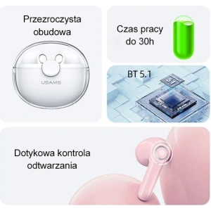 Kup Sluchátka TWS USAMS BU série Bluetooth 5.1 bílá/white BHUBU01 - USA684WHT - {ean13} - Sklep Home Screen