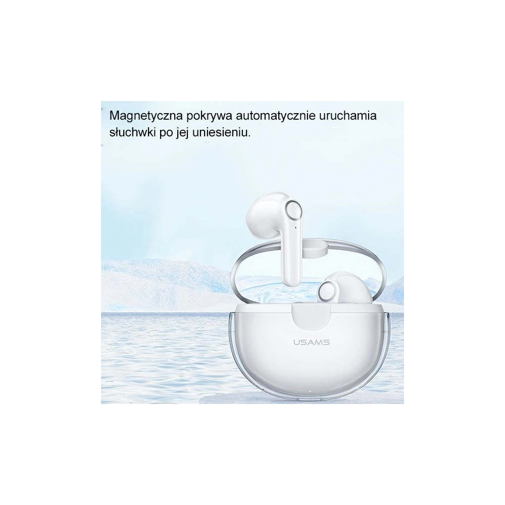 Słuchawki TWS USAMS BU series Bluetooth 5.1 biały/white BHUBU01