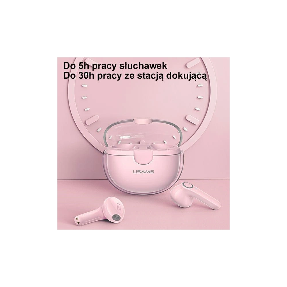 Słuchawki TWS USAMS BU series Bluetooth 5.1 biały/white BHUBU01