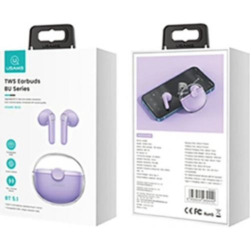 Kup Słuchawki TWS USAMS BU series Bluetooth 5.1 fioletowy/purple BHUBU02 - USA685PRP - {ean13} - Sklep Home Screen