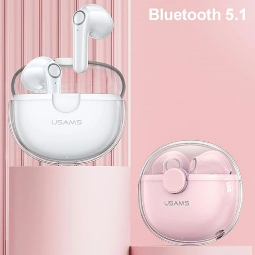 Buy USAMS Earphones Bluetooth 5.1 TWS BU series pink BHUBU04 - USA686PNK - {ean13} - Home Screen Store Europe