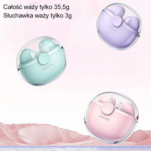Kup Sluchátka TWS USAMS BU série Bluetooth 5.1 růžová/pink BHUBU04 - USA686PNK - {ean13} - Sklep Home Screen