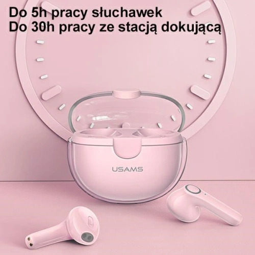 Kup USAMS BU sorozat TWS fejhallgató Bluetooth 5.1 rózsaszín/pink BHUBU04 - USA686PNK - {ean13} - Sklep Home Screen