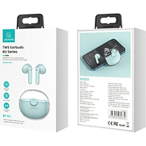 Buy USAMS Earphones Bluetooth 5.1 TWS BU series green BHUBU03 - USA687GRN - {ean13} - Home Screen Store Europe