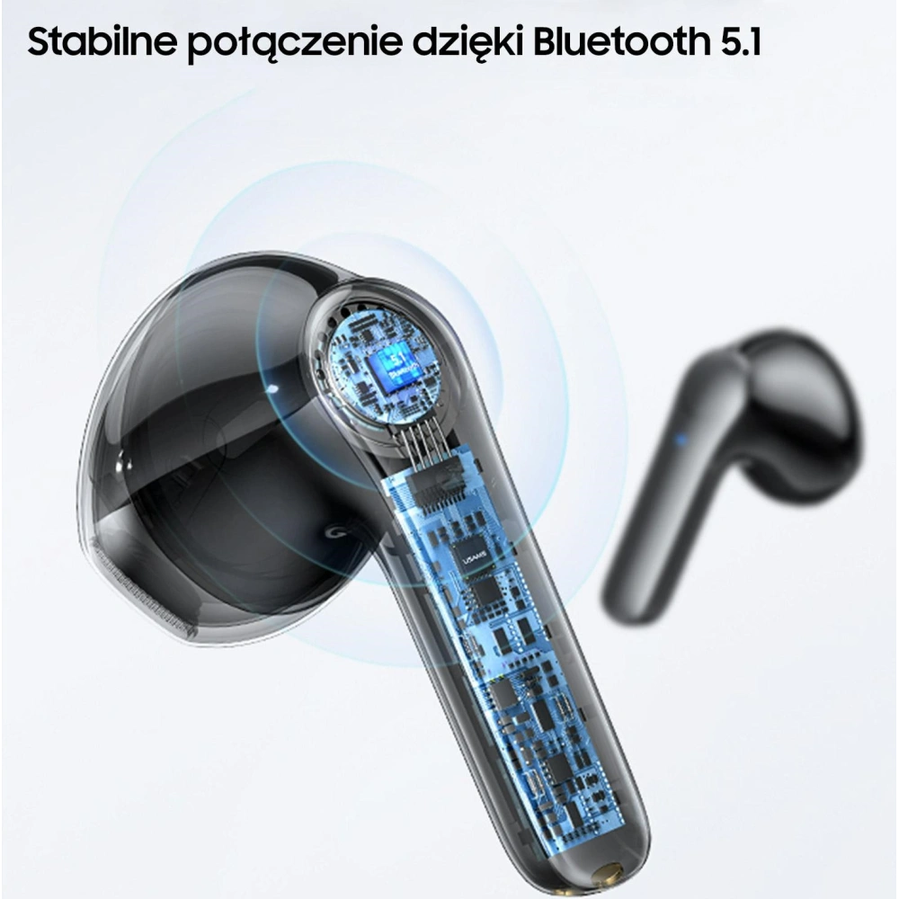 Słuchawki TWS USAMS XH Series Dual mic Bluetooth 5.1 niebieski/blue BHUXH03