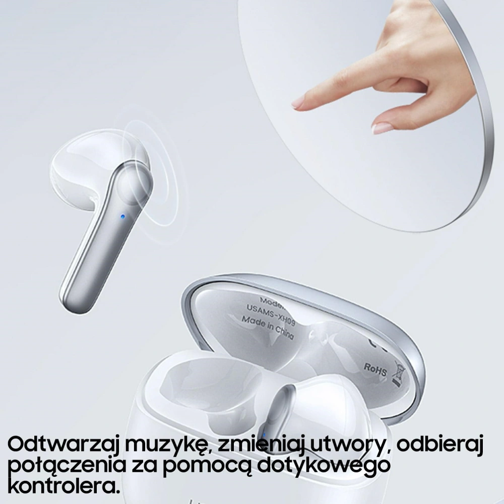 Słuchawki TWS USAMS XH Series Dual mic Bluetooth 5.1 niebieski/blue BHUXH03