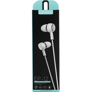 Słuchawki stereo USAMS EP-12 biały/white HSEP1202 jack 3,5mm