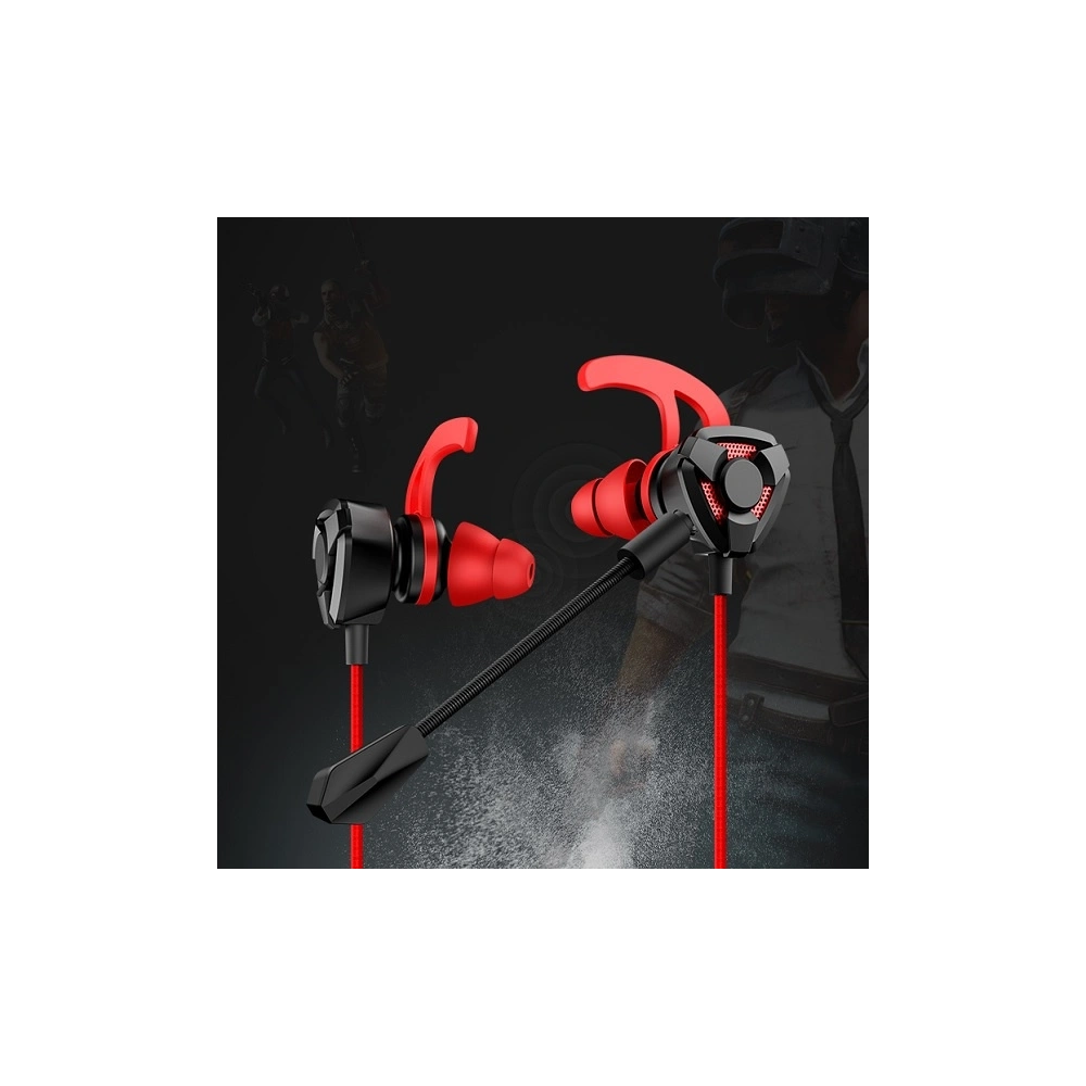 Słuchawki stereo USAMS EP-27 Gaming czerwony/red HSEP2701 jack 3,5mm