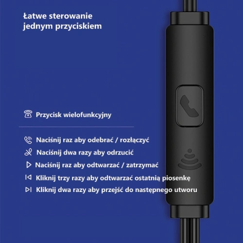 Kup Căști stereo USAMS EP-36 3,5 mm negru/black HSEP3601 - USA710BLK - {ean13} - Sklep Home Screen