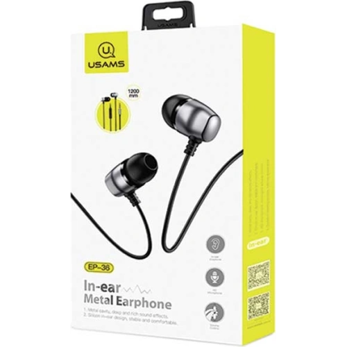 Buy USAMS Earphones stereo EP-36 3,5 mm tarnish HSEP3602 - USA711TAR - {ean13} - Home Screen Store Europe