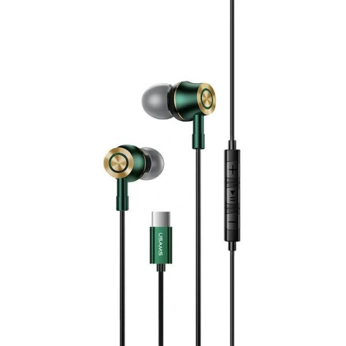 Kup Căști stereo USAMS EP-43 metal USB-C verde închis/dark green HSEP4302 - USA721GRN - {ean13} - Sklep Home Screen