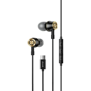 Buy USAMS Earphones stereo EP-43 metal USB-C black HSEP4301 - USA722BLK - {ean13} - Home Screen Store Europe