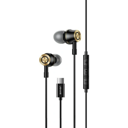 Kup Stereo-Kopfhörer USAMS EP-43 Metall USB-C schwarz HSEP4301 - USA722BLK - {ean13} - Sklep Home Screen