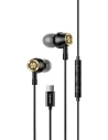 Căști stereo USAMS EP-43 metal USB-C negru/black HSEP4301