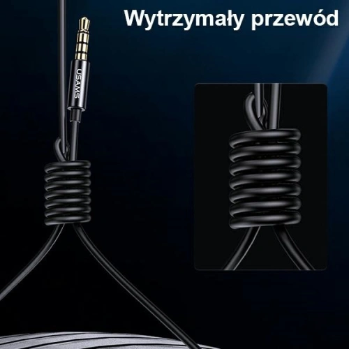 Kup Căști stereo USAMS EP-44 jack 3.5mm negru/black HSEP4401 - USA723BLK - {ean13} - Sklep Home Screen