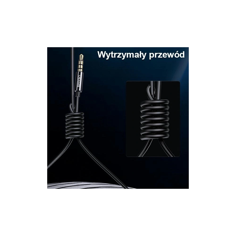 Słuchawki stereo USAMS EP-44 jack 3.5mm czarny/black HSEP4401