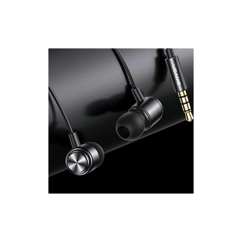 Słuchawki stereo USAMS EP-44 jack 3.5mm czarny/black HSEP4401