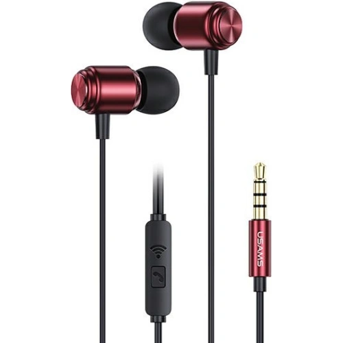 Kup Căști stereo USAMS EP-44 jack 3.5mm roșu/red HSEP4402 - USA724RED - {ean13} - Sklep Home Screen
