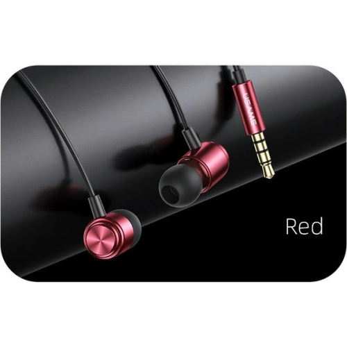 Kup Căști stereo USAMS EP-44 jack 3.5mm roșu/red HSEP4402 - USA724RED - {ean13} - Sklep Home Screen