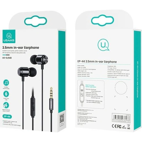 Buy USAMS Earphones stereo EP-44 jack 3.5mm red HSEP4402 (US-SJ548) - USA724RED - {ean13} - Home Screen Store Europe