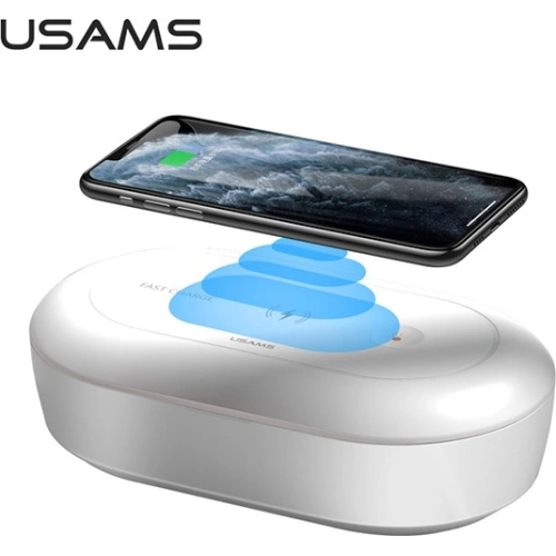 Kup Sterilizator UV cu încărcător inductiv USAMS 10W alb/bă white ZB138XDJ01 - USA726WHT - {ean13} - Sklep Home Screen