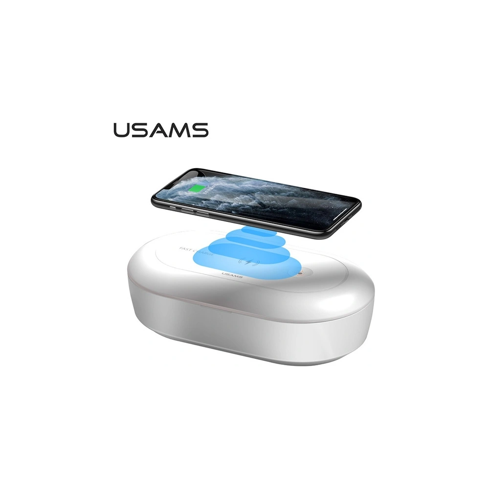 Sterylizator UV z ładowarką indukcyjną USAMS 10W biały/white ZB138XDJ01