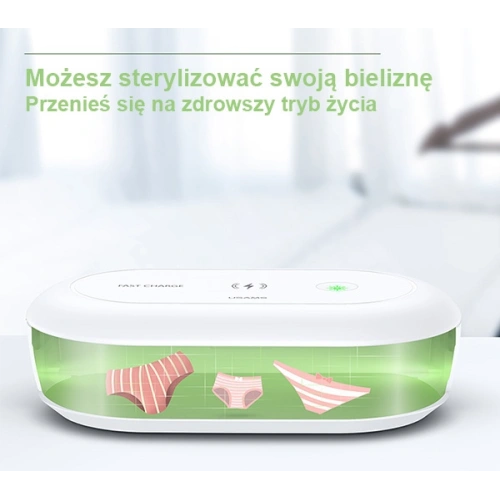 Kup Sterilizator UV cu încărcător inductiv USAMS 10W alb/bă white ZB138XDJ01 - USA726WHT - {ean13} - Sklep Home Screen