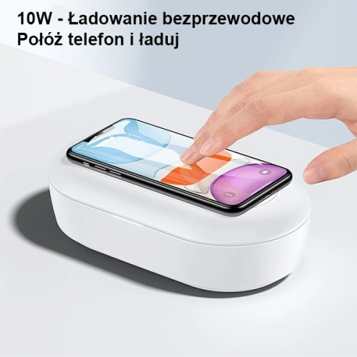 Kup Sterilizator UV cu încărcător inductiv USAMS 10W alb/bă white ZB138XDJ01 - USA726WHT - {ean13} - Sklep Home Screen