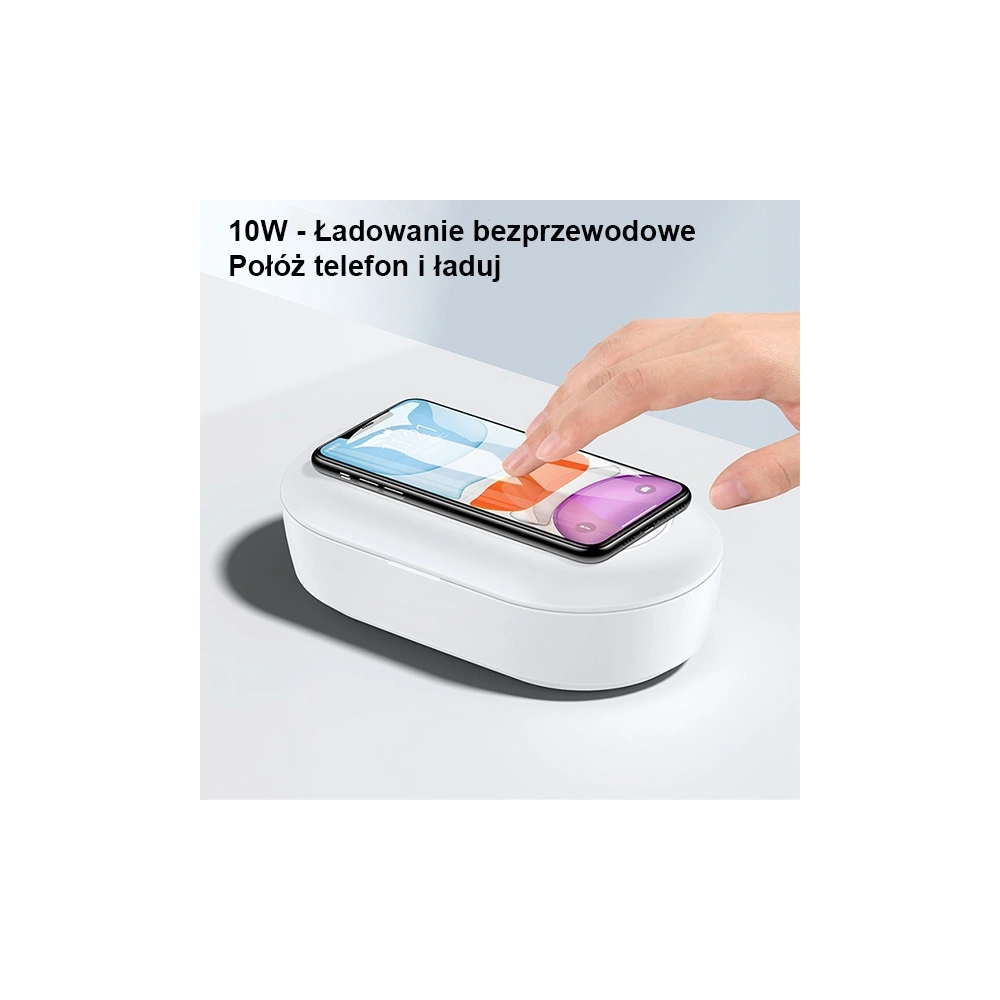 Sterylizator UV z ładowarką indukcyjną USAMS 10W biały/white ZB138XDJ01