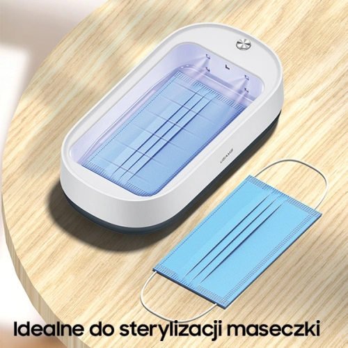 Kup Sterilizator UV-C cu încărcător inductiv USAMS 15W alb/white ZB151XDH01 - USA727WHT - {ean13} - Sklep Home Screen