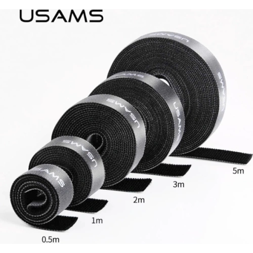 Kup USAMS 2m hosszú fekete tépőzáras kábelrendező ZB60ZD03 - USA728BLK - {ean13} - Sklep Home Screen