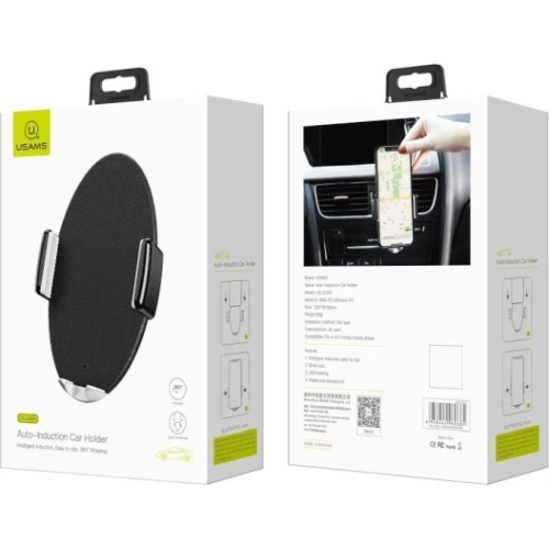 Kup Držák do auta USAMS Auto-Induction s infračerveným senzorem pro ventilační mřížku černý/black ZJ41ZJ01 - USA730BLK - {ean13} - Sklep Home Screen
