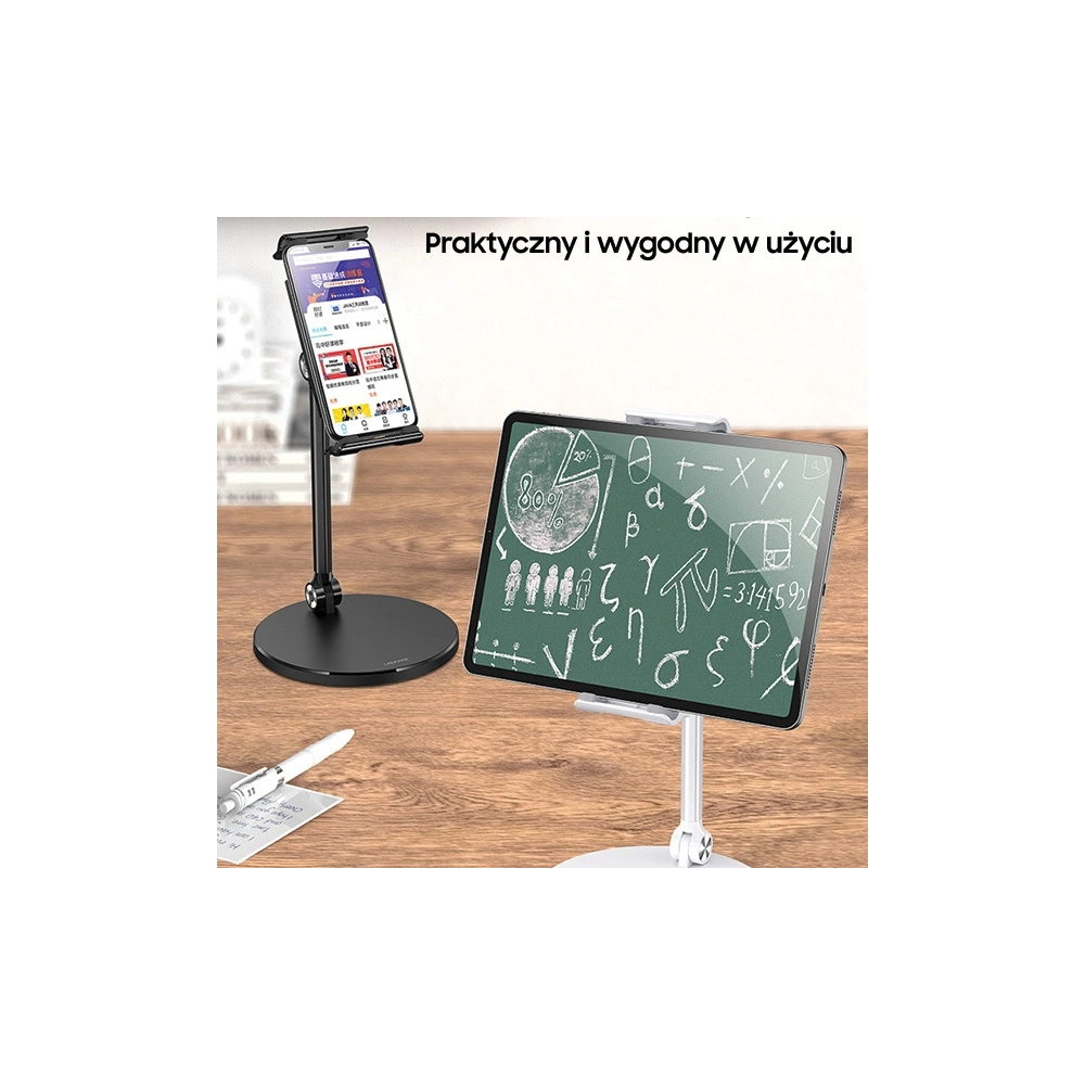 Uchwyt biurkowy USAMS na telefon/tablet czarny/black ZJ057ZJ01