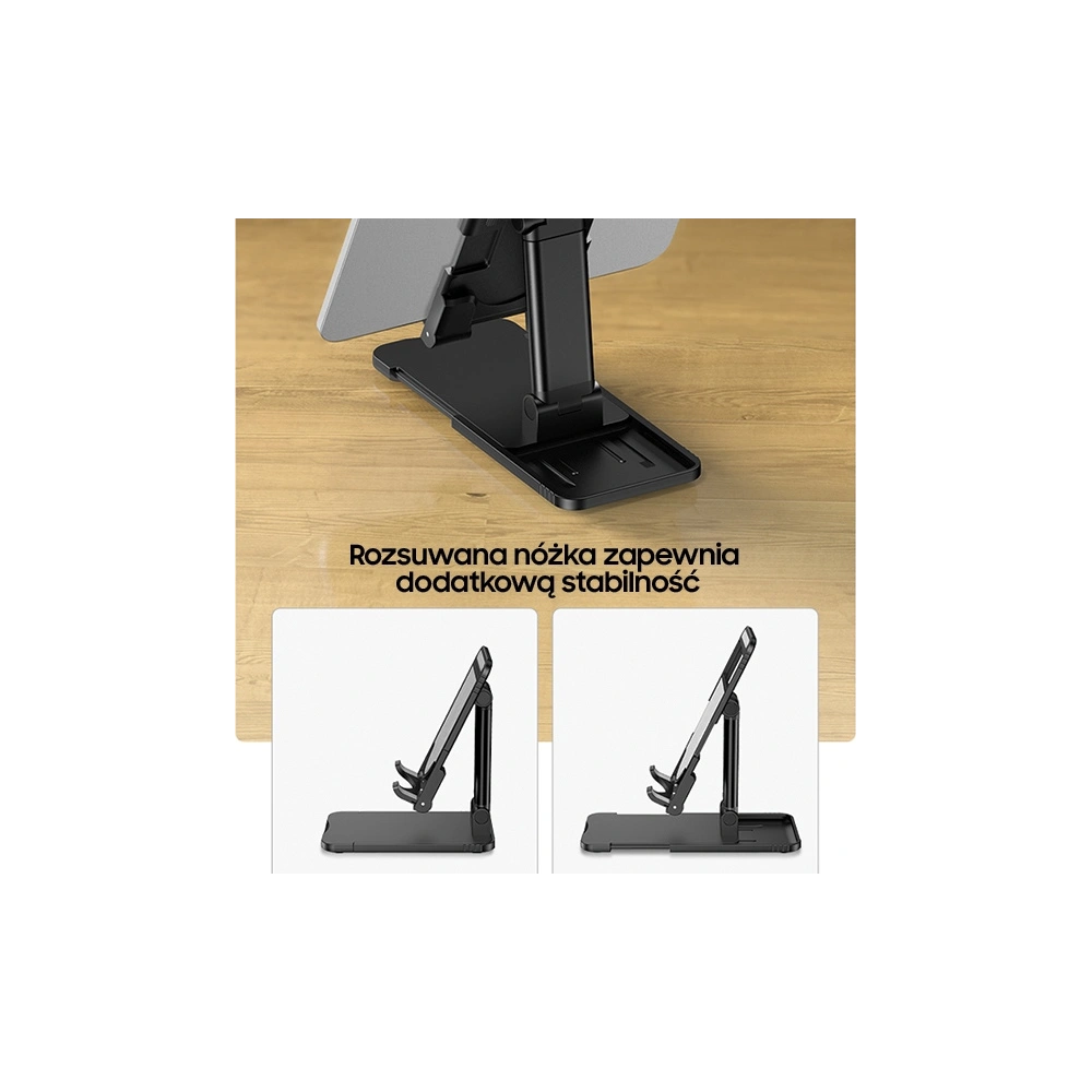 Uchwyt biurkowy USAMS na telefon/tablet czarny/black ZJ059ZJ01