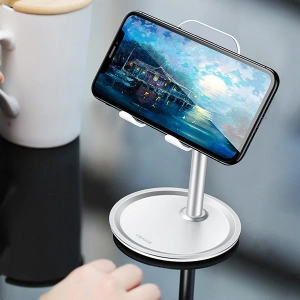 Stolní držák USAMS na telefon/tablet stříbrný/silver ZJ048ZJ02