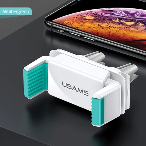 Kup USAMS Air Vent Dual Clip Handyhalterung weiß-grün ZJ45ZJ02 - USA738WHTGRN - {ean13} - Sklep Home Screen