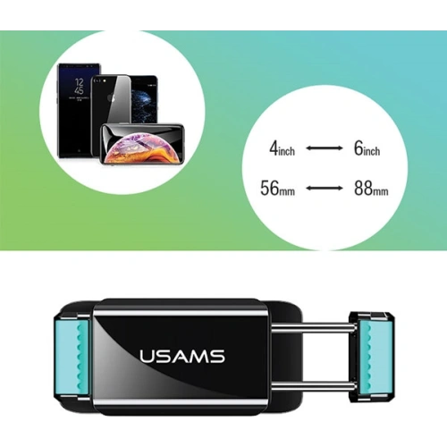 Kup Suport auto USAMS Air Vent Dual Clip alb-verde/ZJ45ZJ02 - USA738WHTGRN - {ean13} - Sklep Home Screen