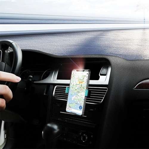 Kup Suport auto USAMS Air Vent Dual Clip alb-verde/ZJ45ZJ02 - USA738WHTGRN - {ean13} - Sklep Home Screen