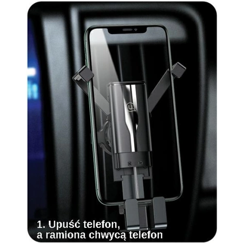 Kup Uchwyt samochodowy USAMS Air Vent Gravity czarny/black ZJ058ZJ01 - USA741BLK - {ean13} - Sklep Home Screen
