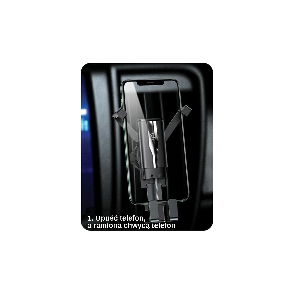 Uchwyt samochodowy USAMS Air Vent Gravity czarny/black ZJ058ZJ01