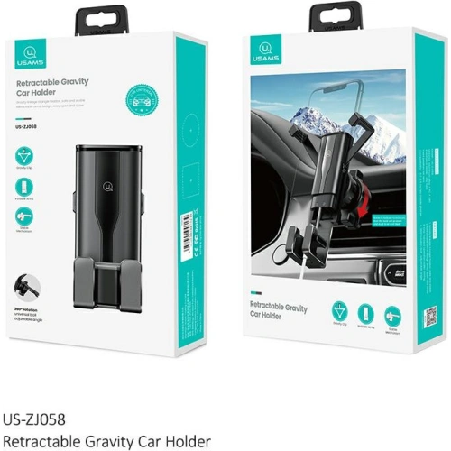 Kup Uchwyt samochodowy USAMS Air Vent Gravity czarny/black ZJ058ZJ01 - USA741BLK - {ean13} - Sklep Home Screen