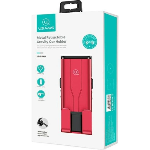 Buy USAMS Air Vent Car Mount Metal Gravity red ZJ060ZJ01 (US-ZJ060) - USA743RED - {ean13} - Home Screen Store Europe