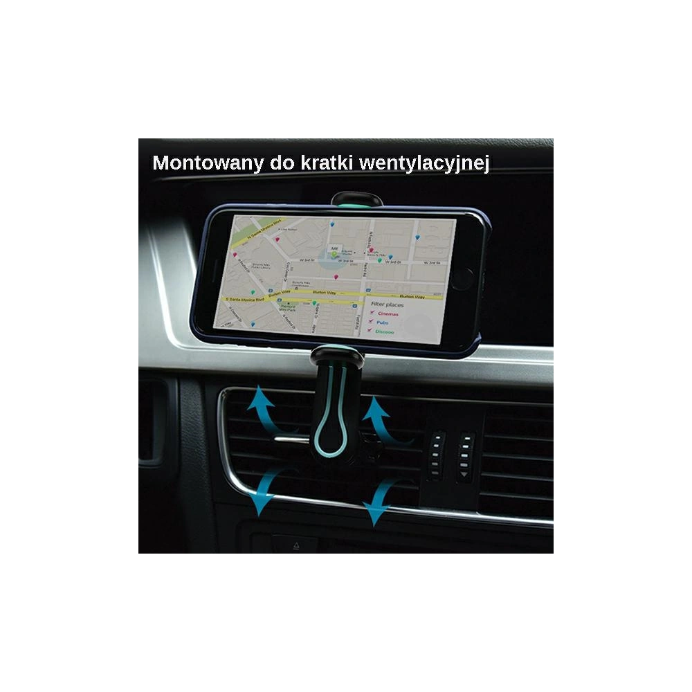 Uchwyt samochodowy USAMS Air Vent Tuyere FX Series biały/white VSFX02